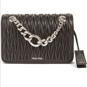 Miu Miu club Matelesse leather shoulder bag